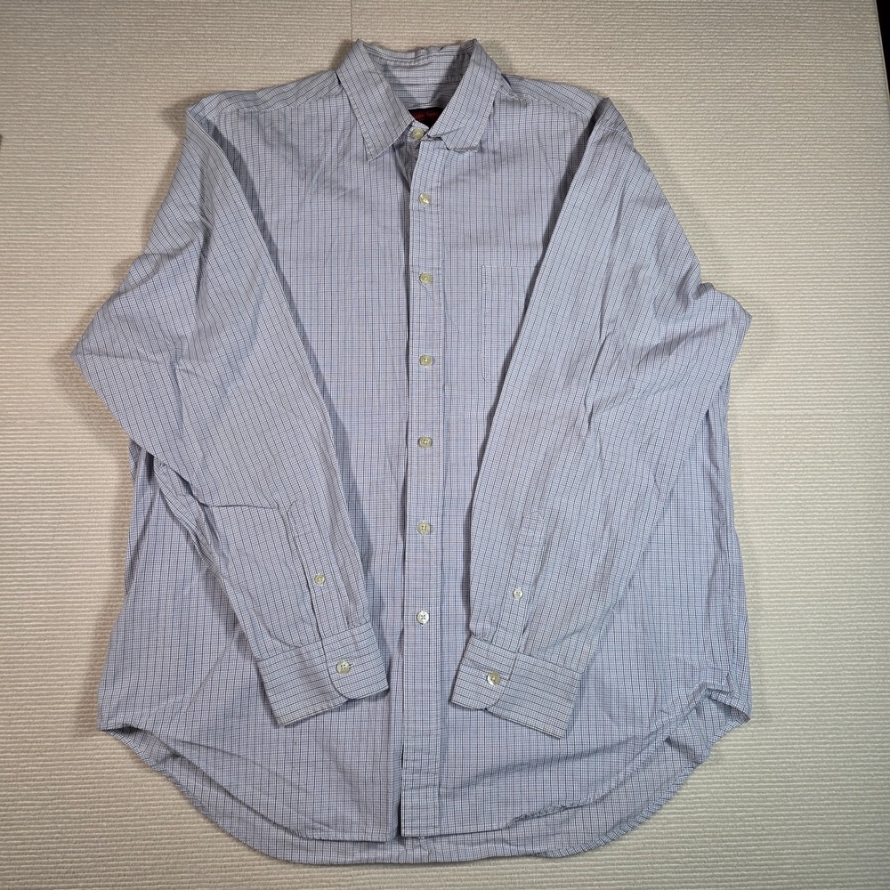 Austin Reed London Mens Large L Plaid Button Down Shirt Casual